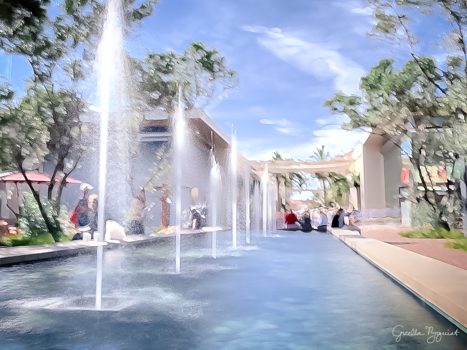 Water Features at the Spectrum Mall in Irvine